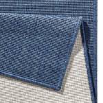 Tapis de couloir Miami Fibres synthétiques - Bleu jean - 80 x 350 cm