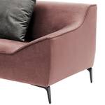 Ecksofa Rosas I Samt - Mauve - Longchair davorstehend links