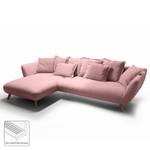 Ecksofa Halma I Webstoff - Mauve - Longchair davorstehend links