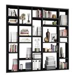 Boekenkast Emporior IV Eikenhouten zwartbruin look - Breedte: 214 cm