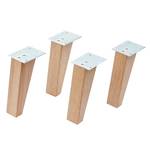 Pieds de meuble Finn (lot de 4) Chêne massif