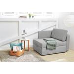 Chaise longue Nordby geweven stof - Lichtgrijs