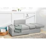 Chaise longue Nordby geweven stof - Lichtgrijs