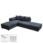 Ecksofa Latur II Webstoff - Marineblau - Longchair davorstehend rechts