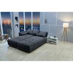 Ecksofa Latur II Webstoff - Marineblau - Longchair davorstehend rechts