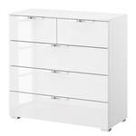 Buffet SKØP x3+2 Blanc brillant / Blanc alpin - Chrome