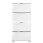 Buffet SKØP x4 Blanc brillant / Blanc alpin - Largeur : 40 cm - Chrome