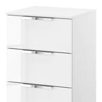 Buffet SKØP x4 Blanc brillant / Blanc alpin - Largeur : 40 cm - Chrome