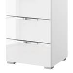 Buffet SKØP x4 Blanc brillant / Blanc alpin - Largeur : 40 cm - Chrome