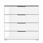 Buffet SKØP x4 Blanc brillant / Graphite - Largeur : 80 cm - Couleurs du corps