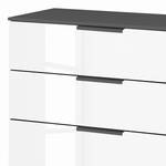 Buffet SKØP x4 Blanc brillant / Graphite - Largeur : 80 cm - Couleurs du corps