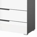 Buffet SKØP x4 Blanc brillant / Graphite - Largeur : 80 cm - Couleurs du corps