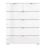 Buffet SKØP x4+2 Blanc brillant / Blanc alpin - Chrome