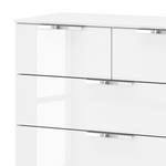 Buffet SKØP x4+2 Blanc brillant / Blanc alpin - Chrome