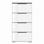 Buffet SKØP x4 Blanc brillant / Graphite - Largeur : 40 cm - Couleurs du corps