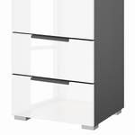 Buffet SKØP x4 Blanc brillant / Graphite - Largeur : 40 cm - Couleurs du corps