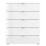 Buffet SKØP x5 Blanc brillant / Blanc alpin - Largeur : 80 cm - Chrome