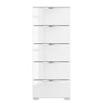 Buffet SKØP x5 Blanc brillant / Blanc alpin - Largeur : 40 cm - Chrome