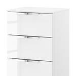 Buffet SKØP x5 Blanc brillant / Blanc alpin - Largeur : 40 cm - Chrome