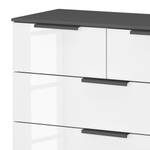 Buffet SKØP x3+2 Blanc brillant / Graphite - Couleurs du corps