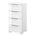 Buffet SKØP x4 Blanc brillant / Blanc alpin - Largeur : 40 cm - Aluminium