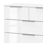 Buffet SKØP x4+2 Blanc brillant / Blanc alpin - Aluminium