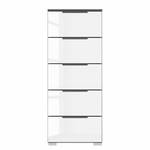 Buffet SKØP x5 Blanc brillant / Graphite - Largeur : 40 cm - Couleurs du corps