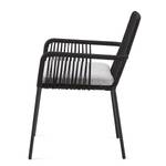 Chaise à accoudoirs Farello (lot de 2) Matière plastique / Acier - Noir