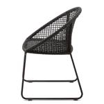 Chaise Tamare (lot de 2) Matière plastique / Acier - Noir - Gris foncé