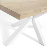 Table Karmi I Acier - Chêne / Blanc - Largeur : 160 cm - Blanc