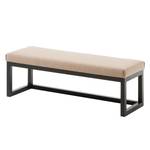 Garderobenbank Eudlo II Webstoff / Buche massiv - Beige / Schwarz