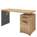 Bureau LUX C 140 Kernbeukenhouten look/grijs glas