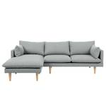 Ecksofa Ellens II Webstoff - Grau - Longchair davorstehend links