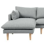 Ecksofa Ellens II Webstoff - Grau - Longchair davorstehend links