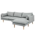 Ecksofa Ellens II Webstoff - Grau - Longchair davorstehend rechts