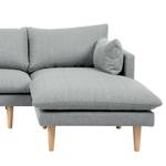 Ecksofa Ellens II Webstoff - Grau - Longchair davorstehend rechts