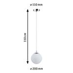 Hanglamp Globe melkglas / chroom - 1 lichtbron