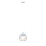 Suspension Vanja II Verre / Acier inoxydable - 1 ampoule - Blanc