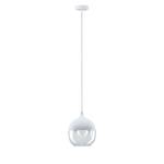 Suspension Vanja II Verre / Acier inoxydable - 1 ampoule - Blanc