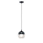 Suspension Vanja II Verre / Acier inoxydable - 1 ampoule - Noir