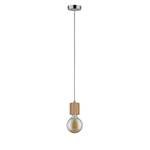 Hanglamp Talin massief rubberboomhout / aluminium - 1 lichtbron