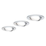 LED-Einbauleuchte Coin Aluminium - 3-flammig - Aluminium