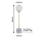 Tischleuchte Moa I Glas / Marmor - 1-flammig - Weiß