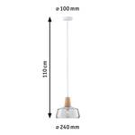 Suspension Ylvie Verre transparent / Aluminium - 1 ampoule