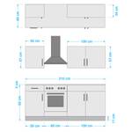 Küchenzeile Varel I Hochglanz Weiß / Weiß - Mit Elektrogeräten