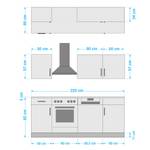 Küchenzeile Varel II Hochglanz Weiß / Weiß - Mit Elektrogeräten
