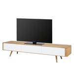 Tv-meubel Loca V deels massief wild eikenhout - Wild eikenhout - 225 x 42 cm