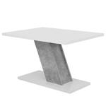 Table Taroom extensible - Blanc brillant / Imitation béton