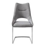 Chaises cantilever Nidri (lot de 2) Tissage à plat / Acier inoxydable - Gris clair