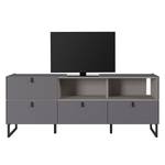 Tv-meubel Mamiko II Grafietkleurig - Breedte: 166 cm